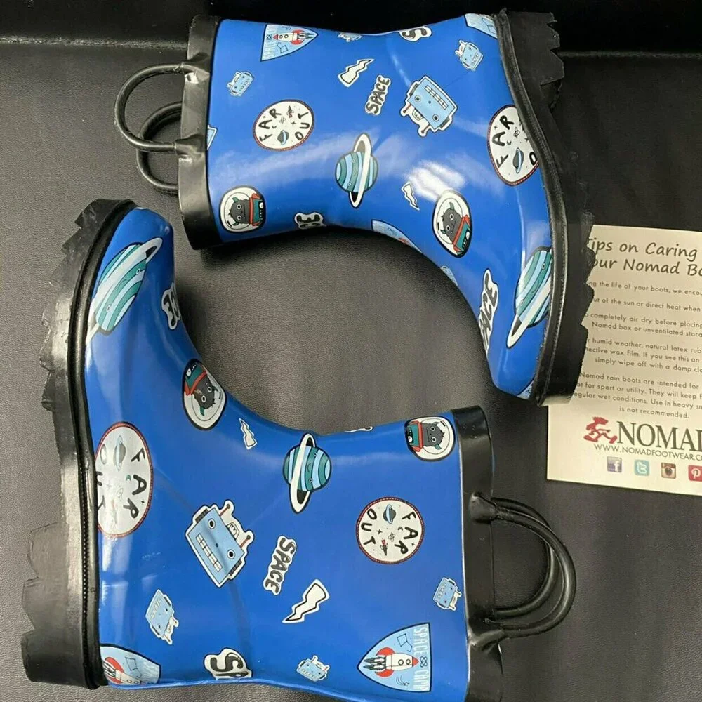 NIB Nomad Space Alien Rain Boots Toddler Size 9